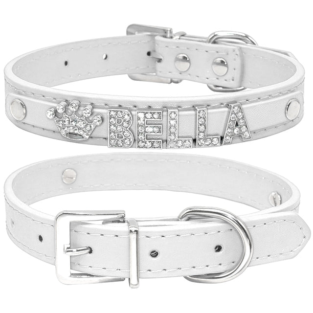 Personalized Cat Rhinestone Puppy Small Dogs Collar