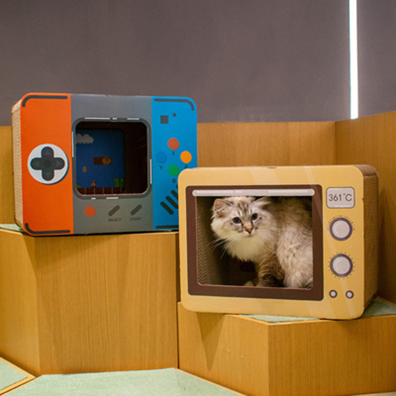 TV Set Household Fashion Scratch Board Cat Litter Box