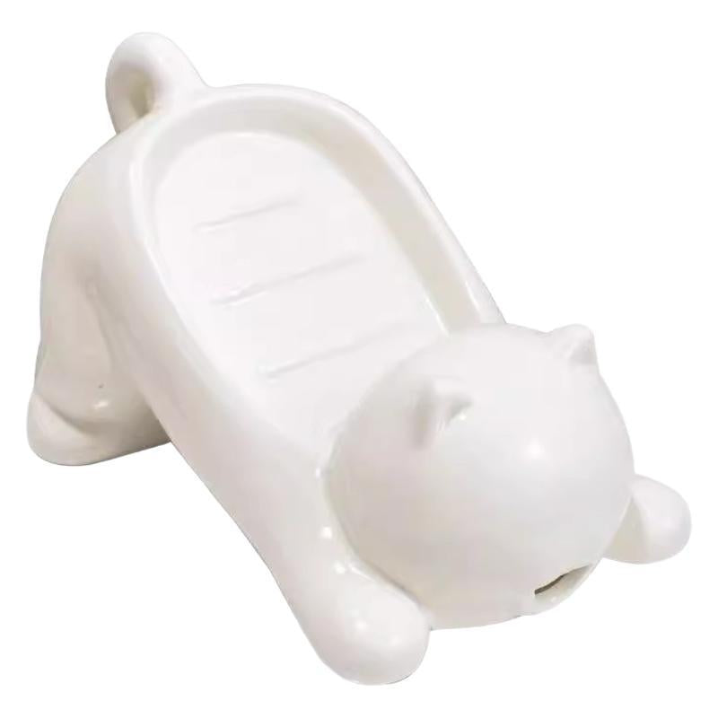 Pet Cat Drainage Bathroom Accessories Soap Anti Slip Dish
