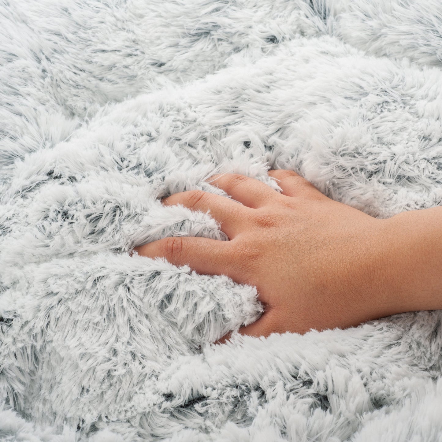 28" Ortho Plush® Pet Bed - Snowflake White Two Tone