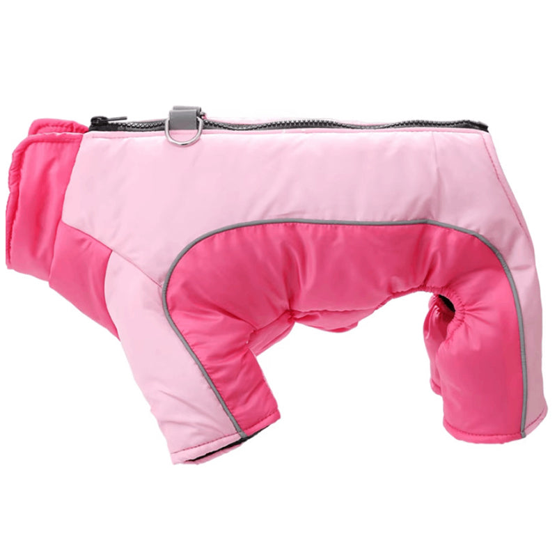 Winter Warm Windproof Dog Jacket, Reflective Pet Coat with D-Ring for Small Medium Dogs, Cats, Bulldog, Pug