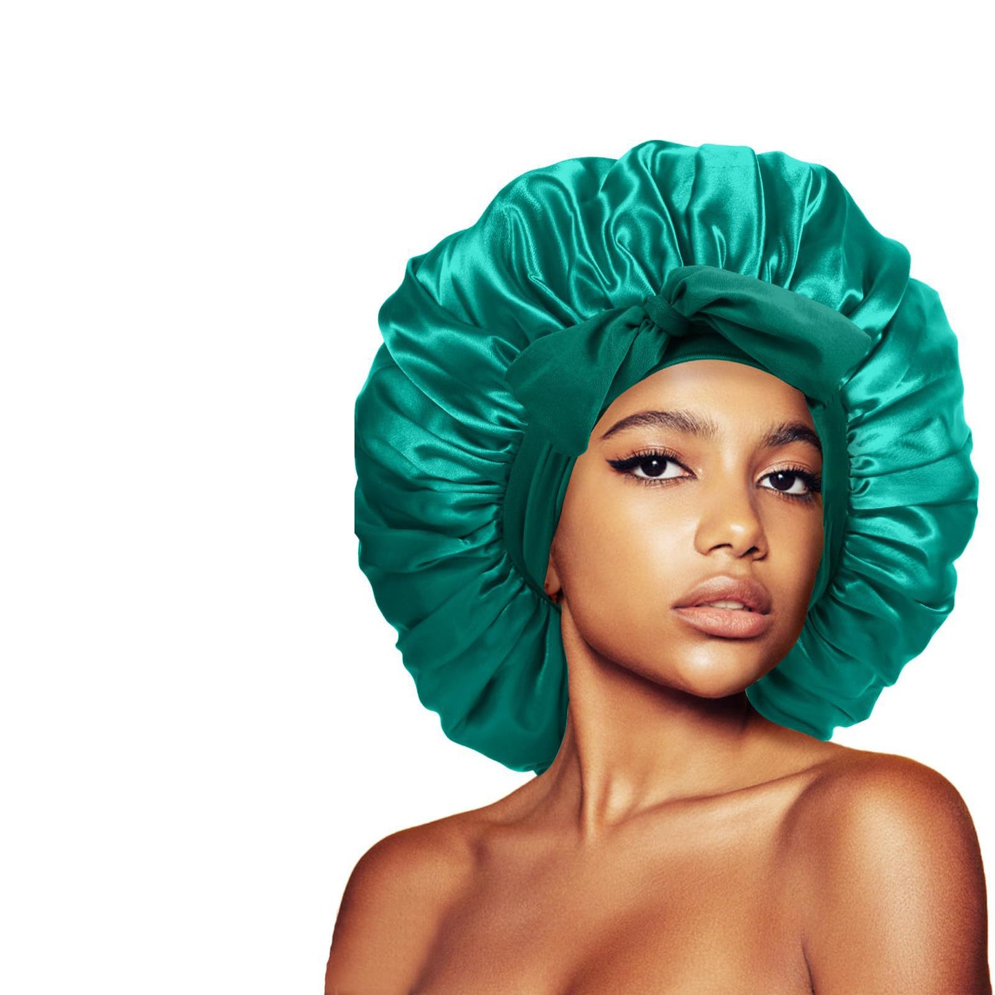 Elastic ribbon bow color hat solid night cap wide-brimmed Bonnet