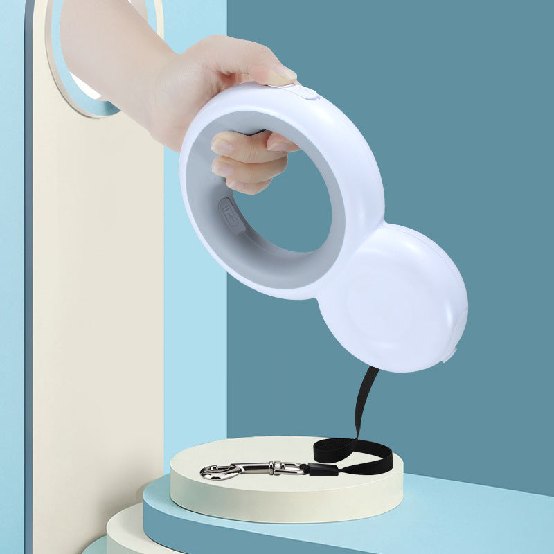 4 in 1 Pet Snowman LED With Night Light Dog Automatic Retractable Leash