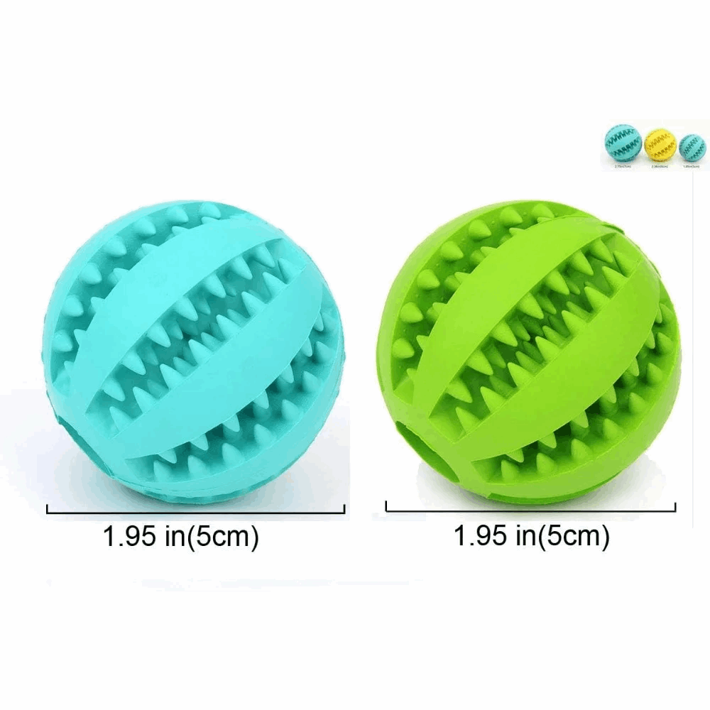 Dog Treat Toy Ball, Dog Tooth Cleaning Toy, Interactive Dog Toys Pack of 2