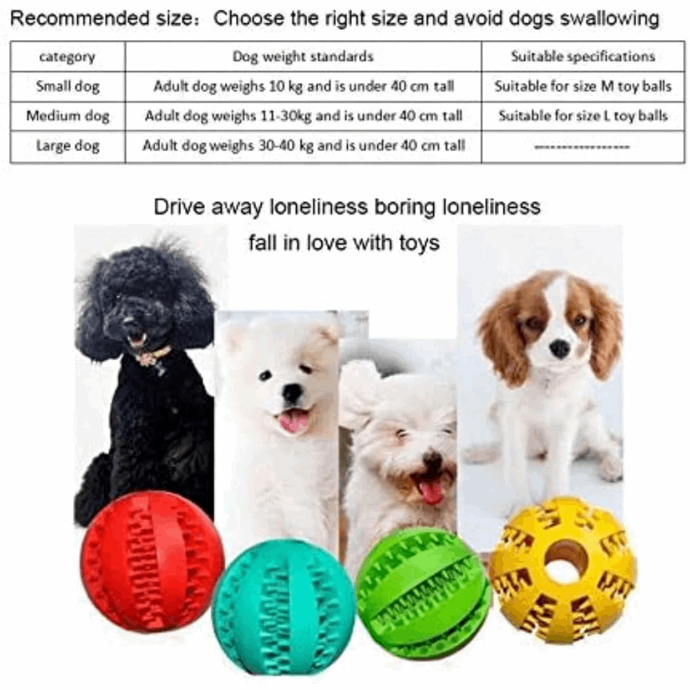 Dog Treat Toy Ball, Dog Tooth Cleaning Toy, Interactive Dog Toys Pack of 2