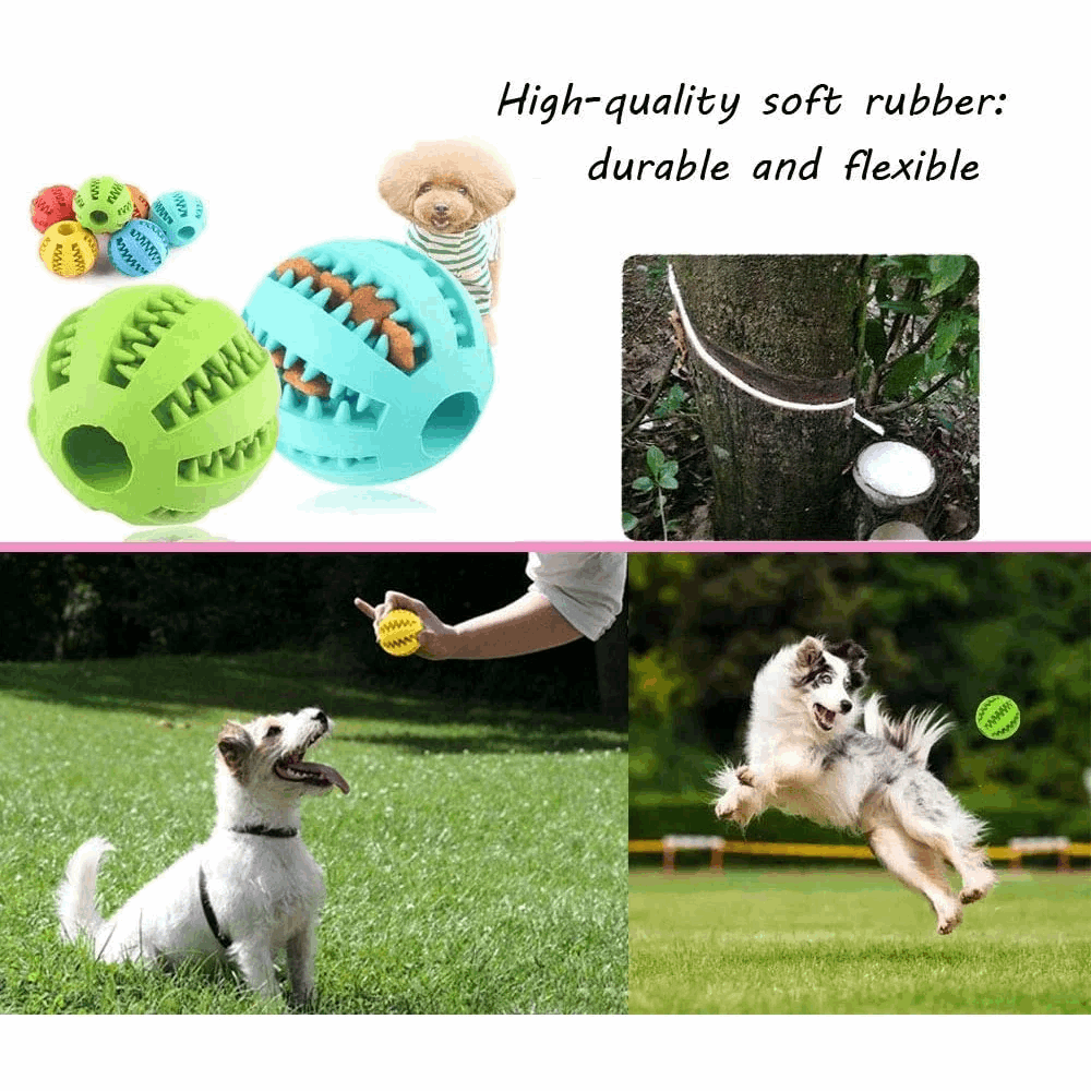 Dog Treat Toy Ball, Dog Tooth Cleaning Toy, Interactive Dog Toys Pack of 2