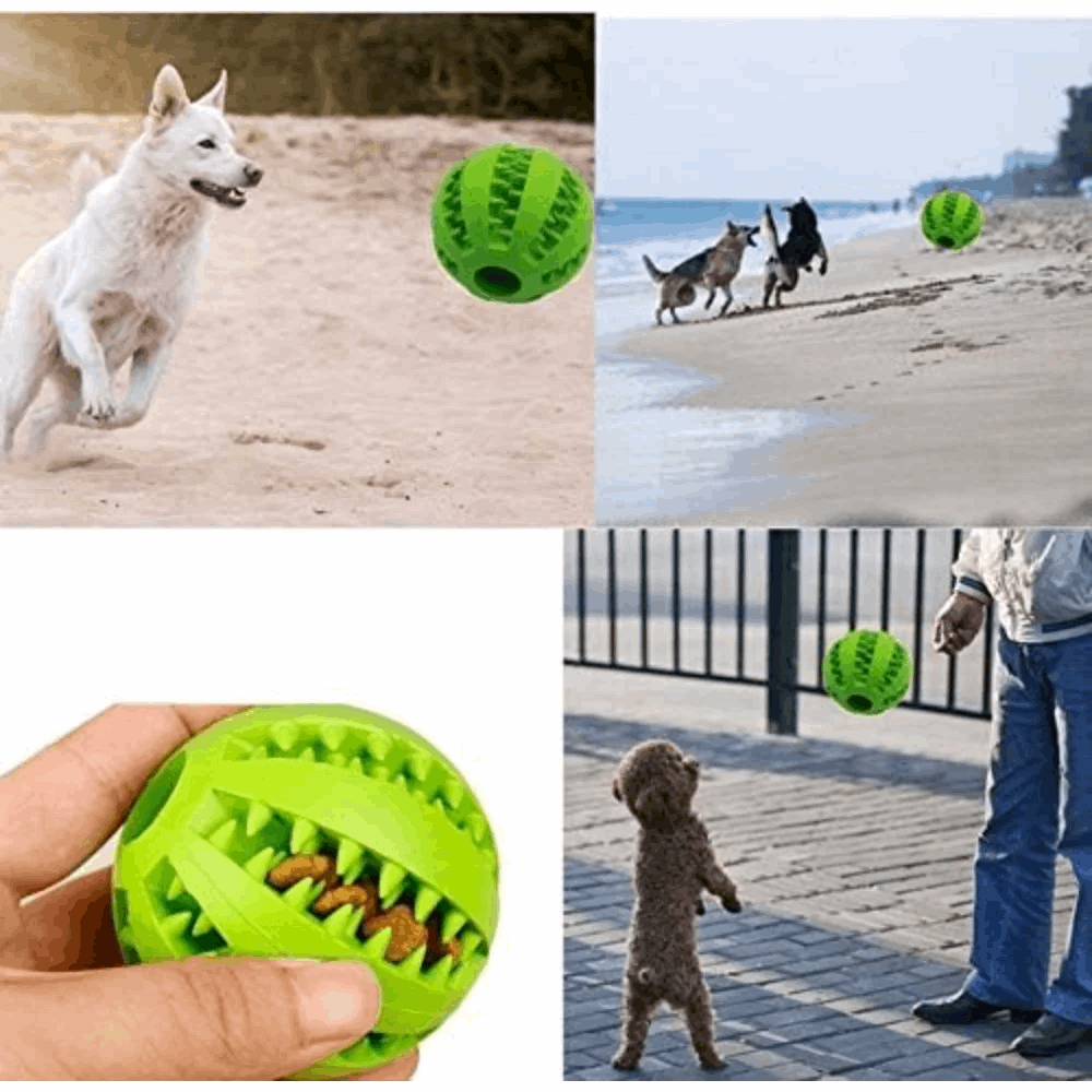 Dog Treat Toy Ball, Dog Tooth Cleaning Toy, Interactive Dog Toys Pack of 2