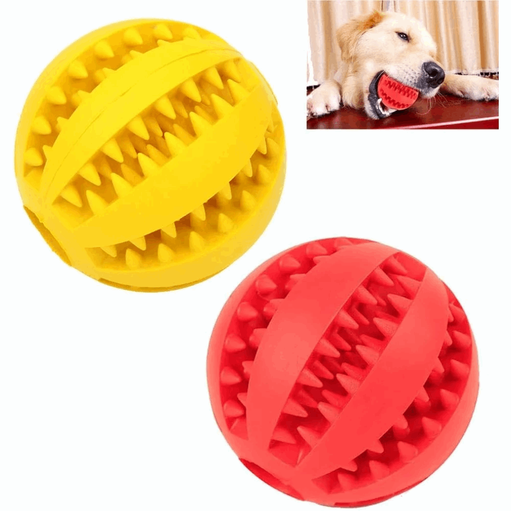 Dog Treat Toy Ball, Dog Tooth Cleaning Toy, Interactive Dog Toys Pack of 2