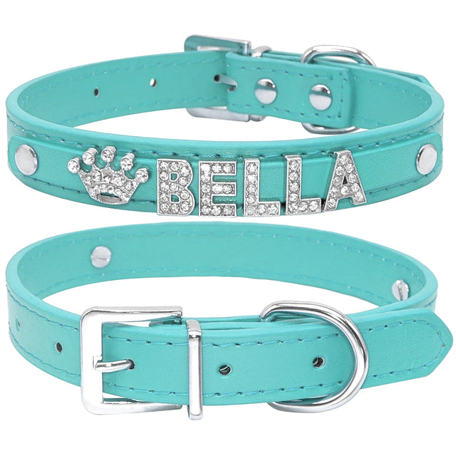 Personalized Cat Rhinestone Puppy Small Dogs Collar