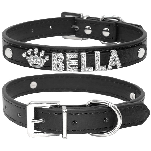 Personalized Cat Rhinestone Puppy Small Dogs Collar