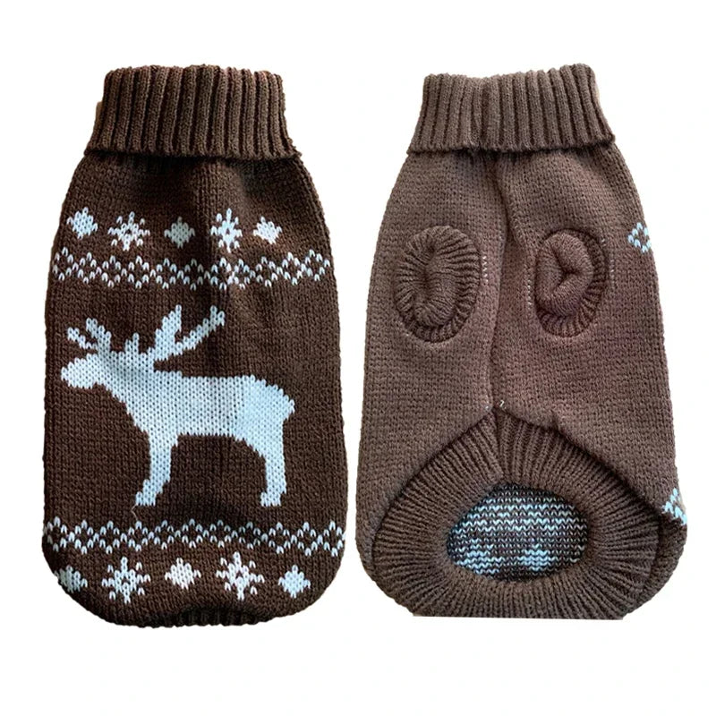 Warm Pet Knitted Winter Sweater for Small Medium Dogs