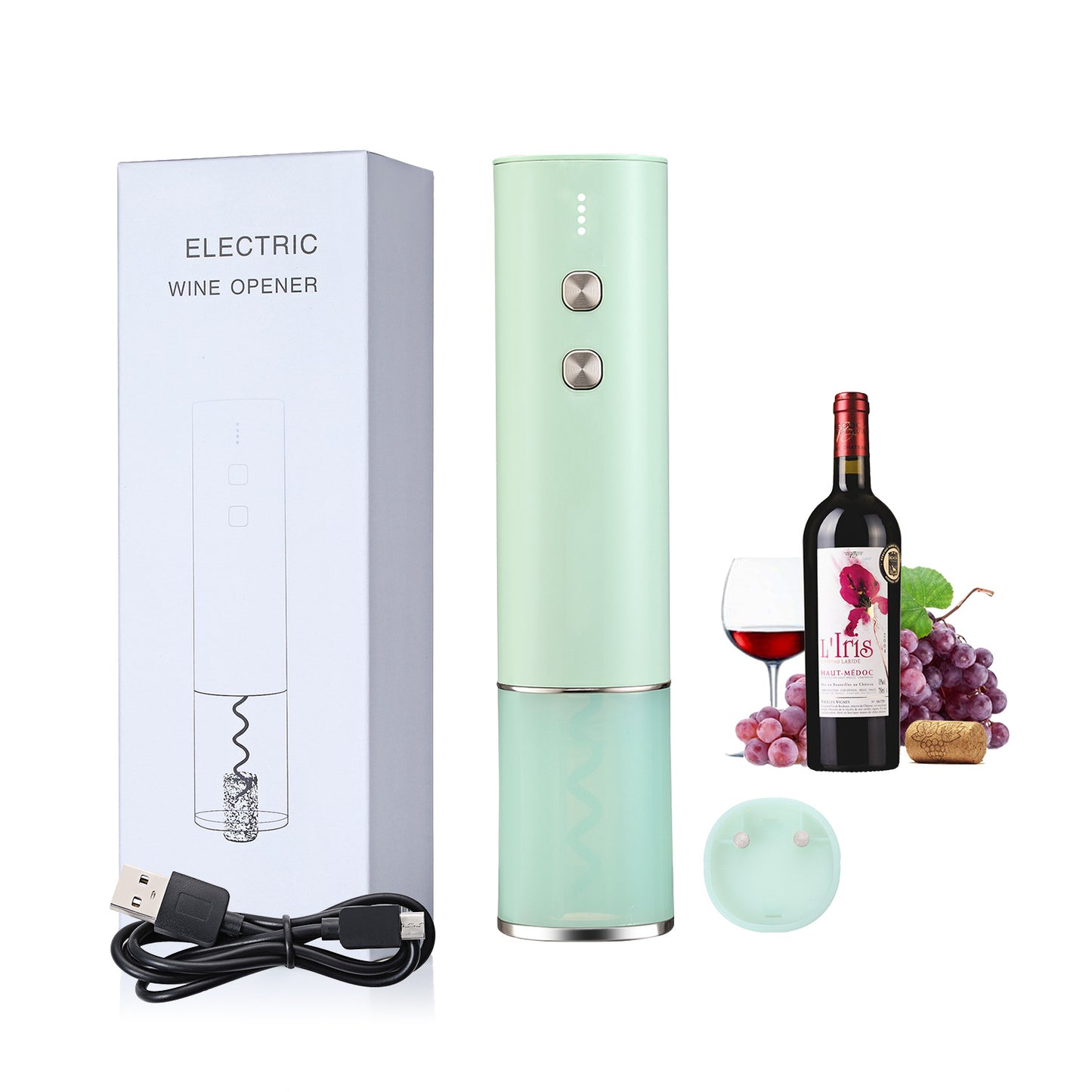 Stainless Steel Wine Electric Rechargeable Bottle Opener