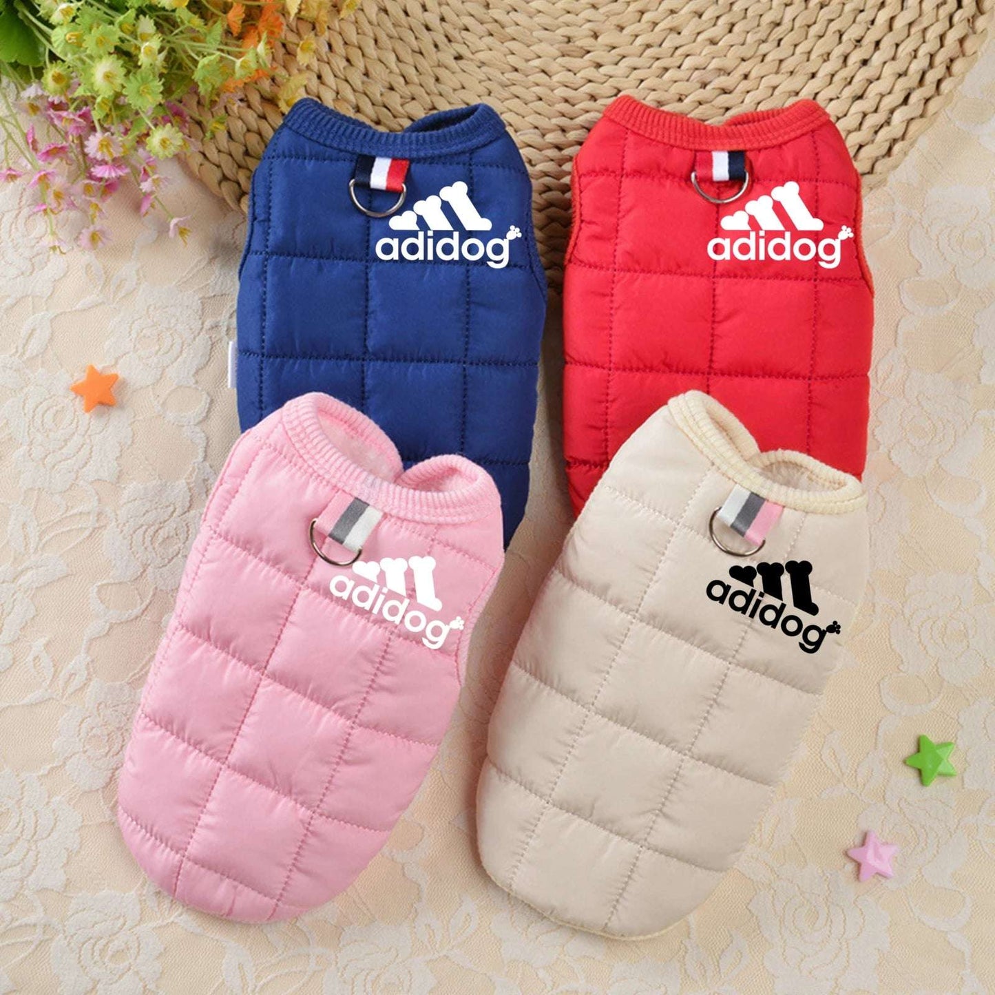 Pet clothing winter cotton-padded jacket vest multi-color waterproof