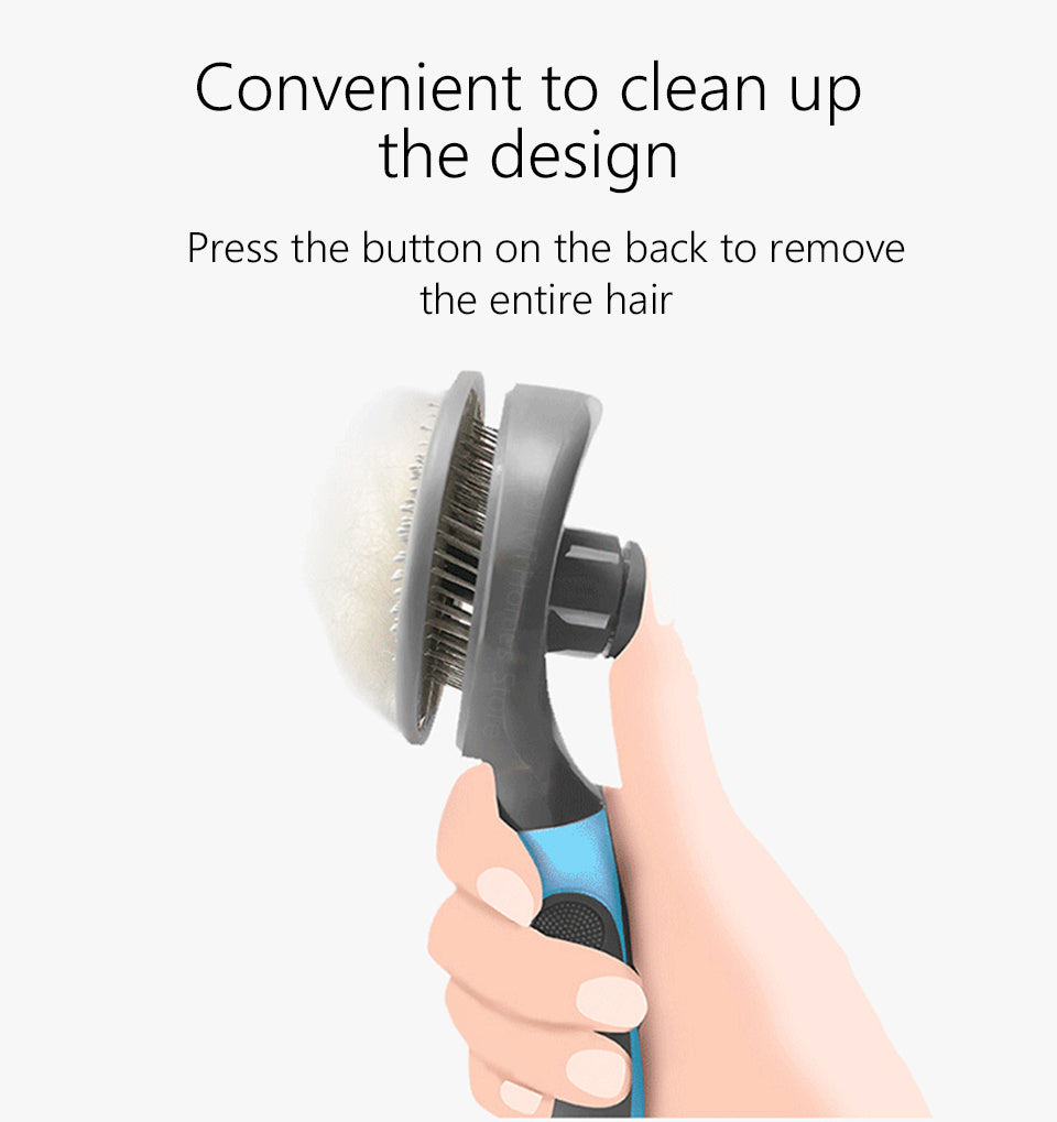 Pet steel needle slicker brush