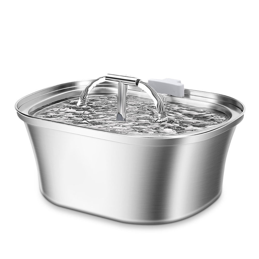 Stainless Steel Smart Pet Water Dispenser with Automatic Circulation and Filtration, Large Capacity Feeder for Cats and Dogs