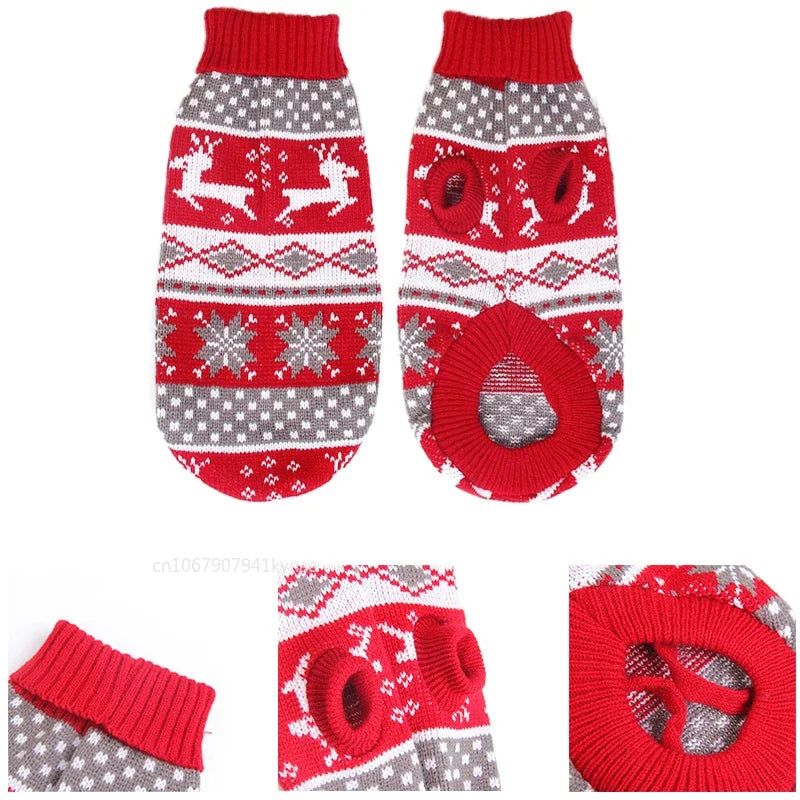 Warm Pet Knitted Winter Sweater for Small Medium Dogs