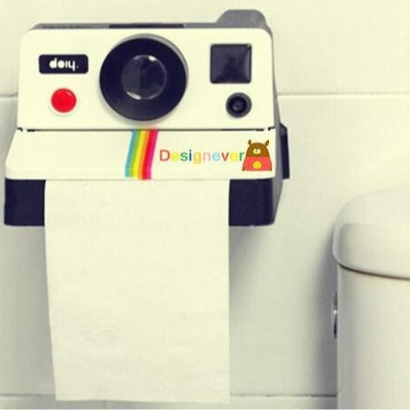 Vintage cute camera tissue holder toilet paper roll box