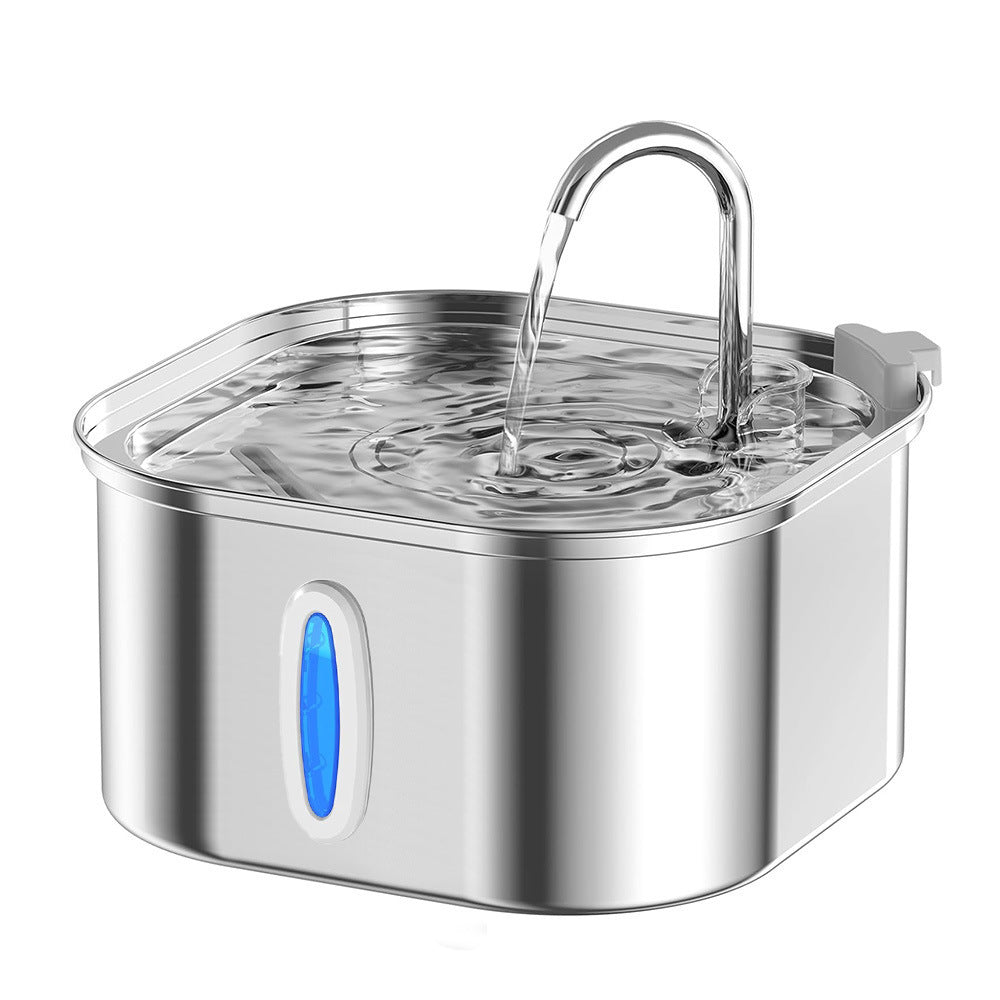 Stainless Steel Smart Pet Water Dispenser with Automatic Circulation and Filtration, Large Capacity Feeder for Cats and Dogs