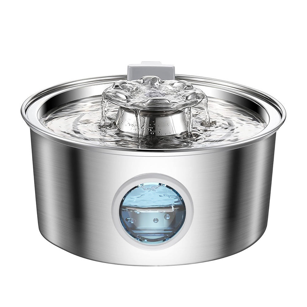 Stainless Steel Smart Pet Water Dispenser with Automatic Circulation and Filtration, Large Capacity Feeder for Cats and Dogs