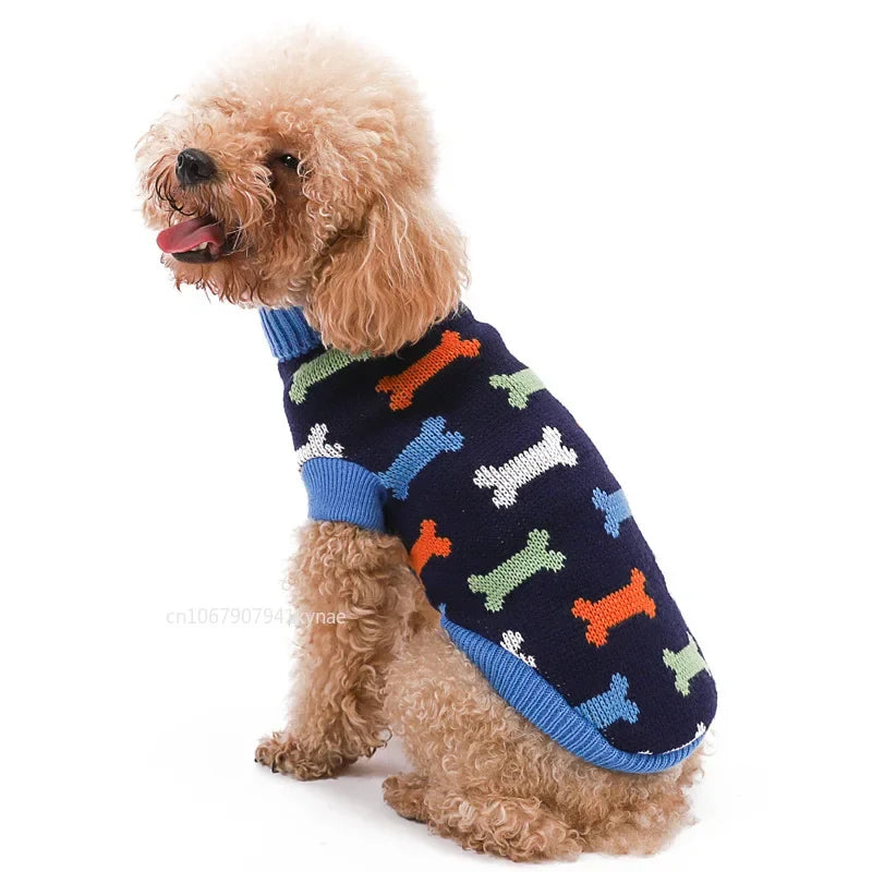 Warm Pet Knitted Winter Sweater for Small Medium Dogs