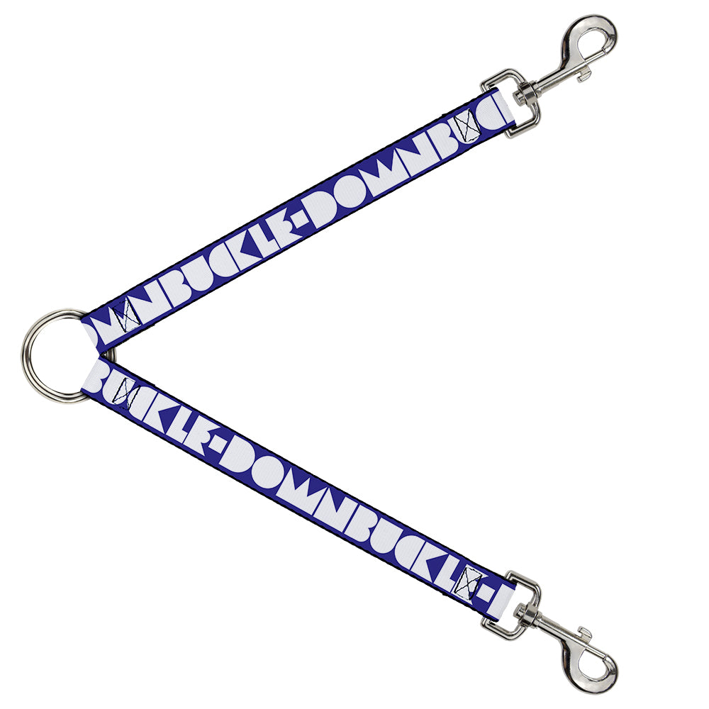 Dog Leash Splitter - BUCKLE-DOWN Shapes Blue/White
