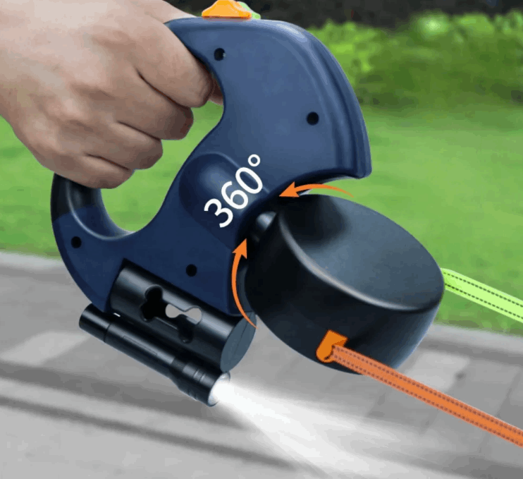 Retractable Dual Double Pet Rope Leash Tangle Free Walk For Two Dogs