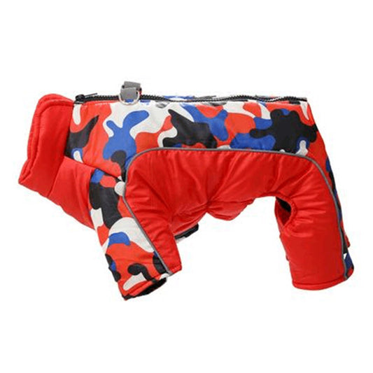 Winter Warm Windproof Dog Jacket, Reflective Pet Coat with D-Ring for Small Medium Dogs, Cats, Bulldog, Pug