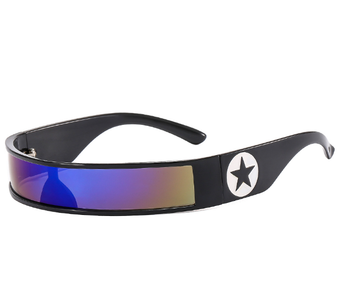 Unisex Millennium Spicy Girls Future Tech Rectangle Men and Women Personality Sunglasses