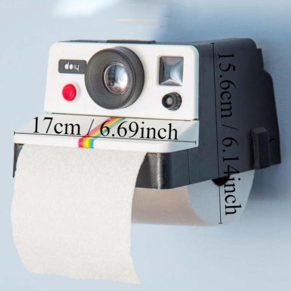 Vintage cute camera tissue holder toilet paper roll box