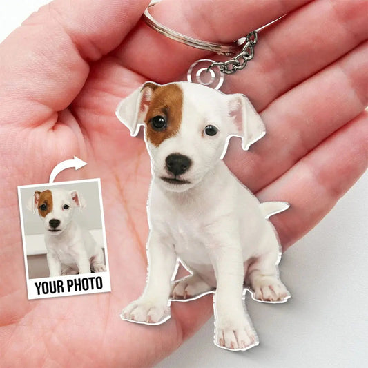 Pet Lovers - Custom Photo - Personalized Acrylic Keychain