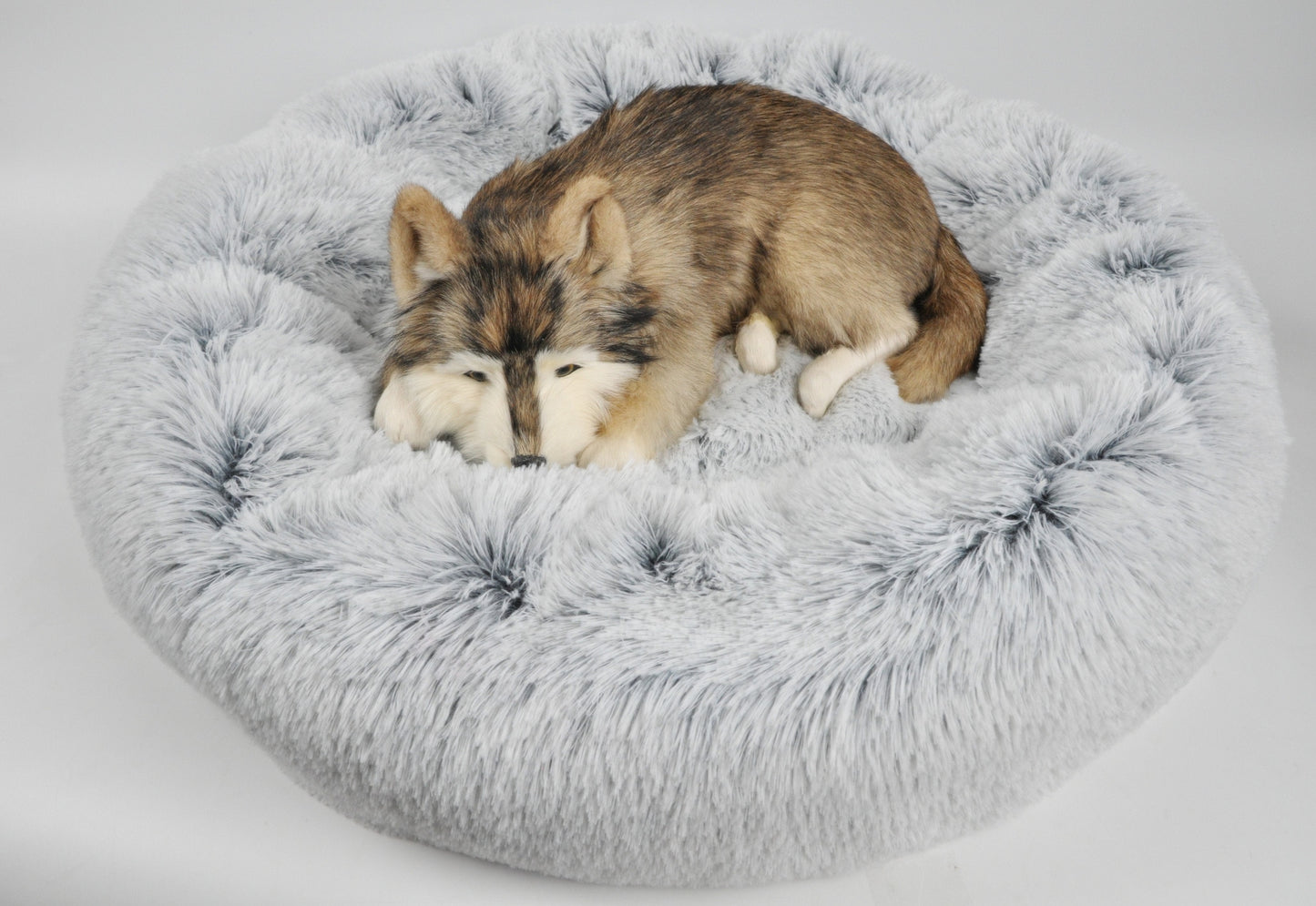 28" Ortho Plush® Pet Bed - Snowflake White Two Tone