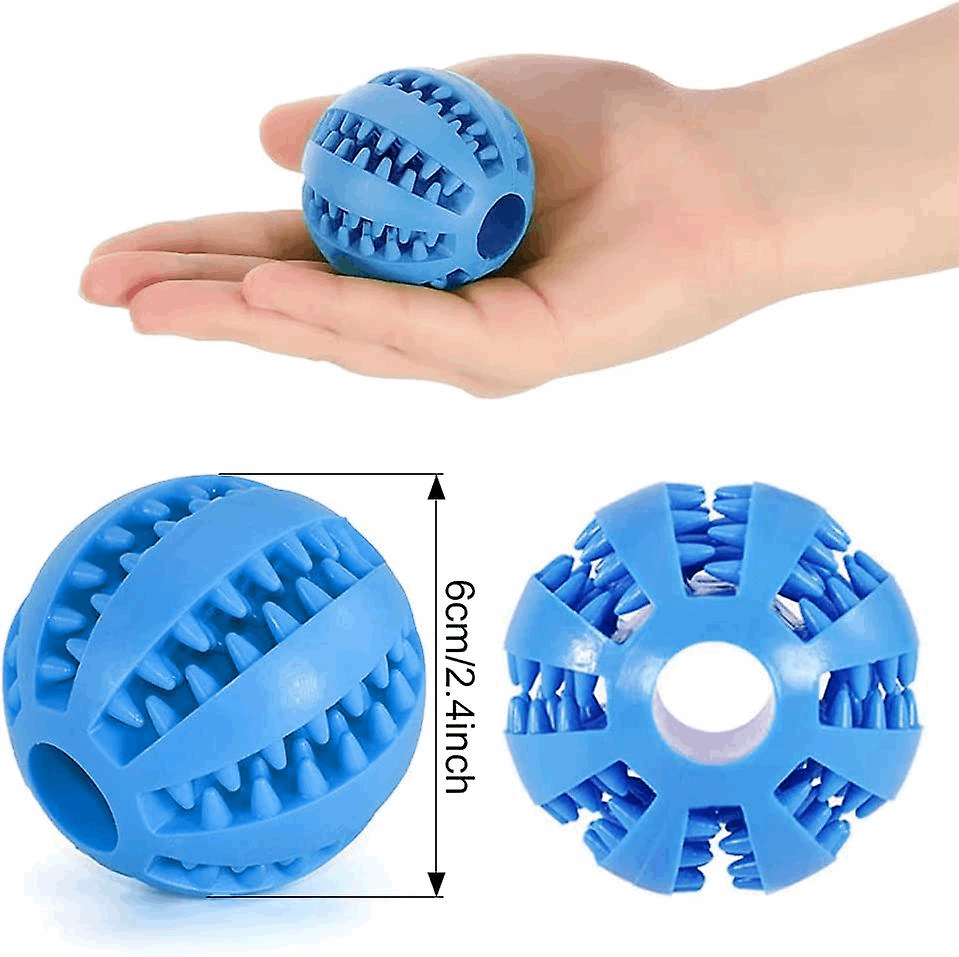 Dog Treat Toy Ball, Dog Tooth Cleaning Toy, Interactive Dog Toys Pack of 2