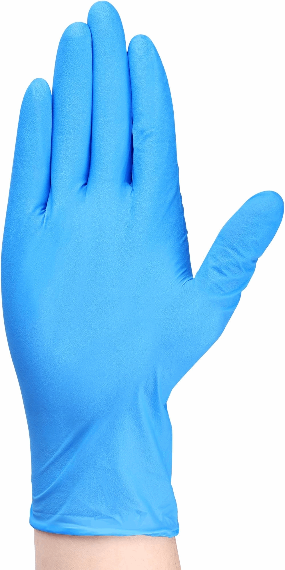 Disposable Nitrile Gloves, Box of 100, Fully Textured, Powder-Free, Latex-Free, Non-Sterile