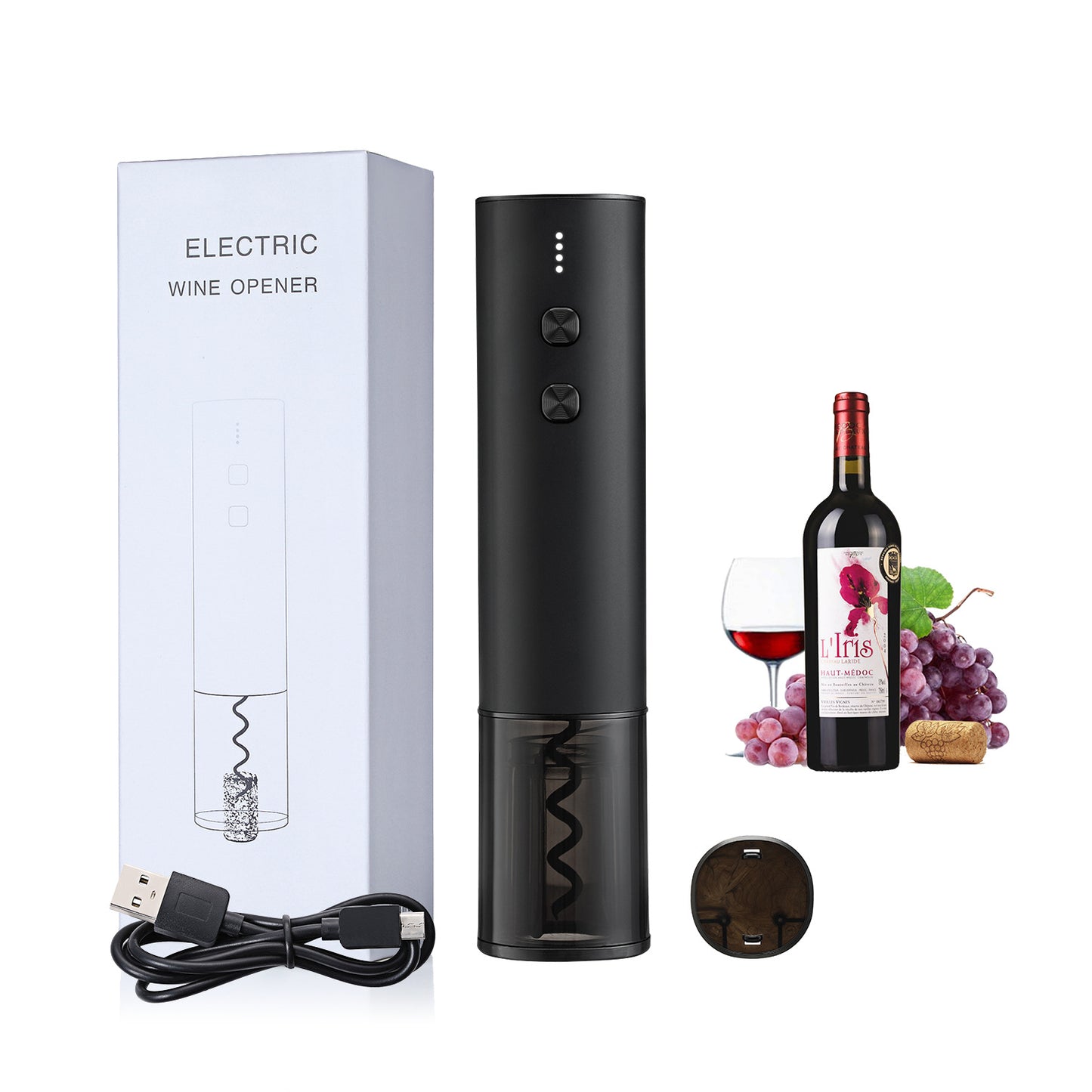 Stainless Steel Wine Electric Rechargeable Bottle Opener