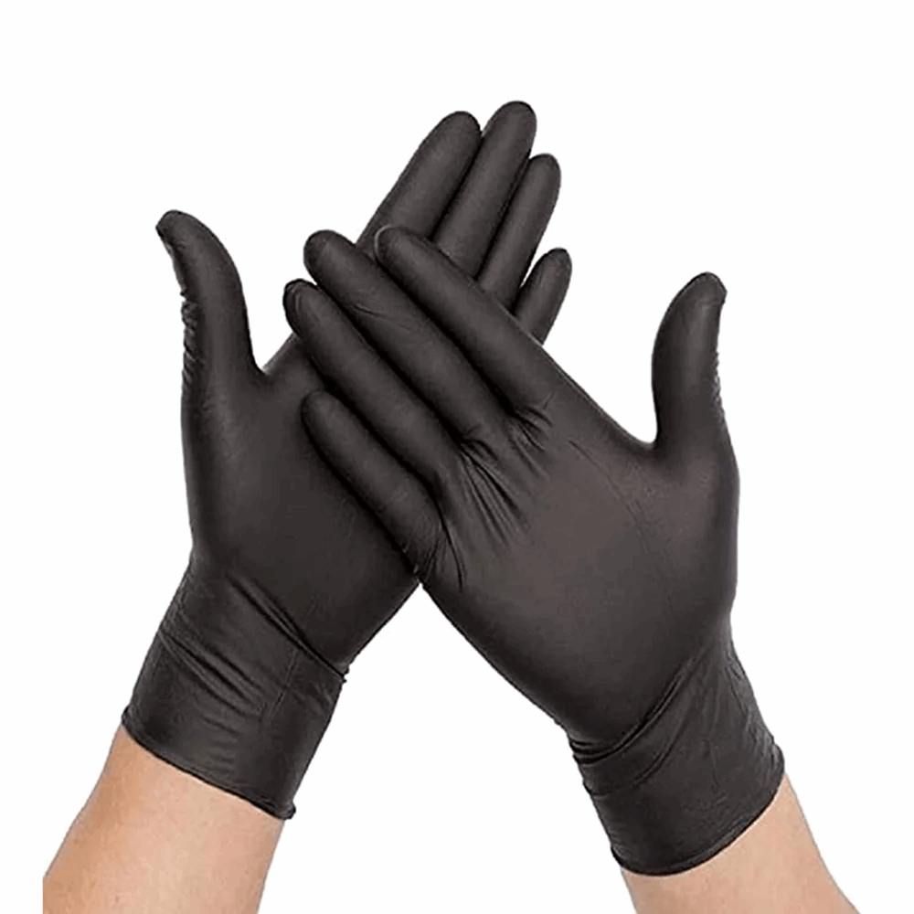 Disposable Nitrile Gloves, Box of 100, Fully Textured, Powder-Free, Latex-Free, Non-Sterile