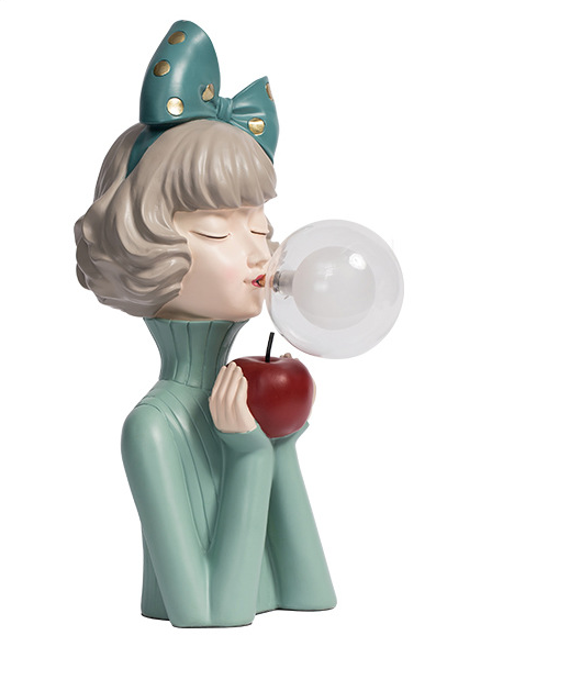 Blowing Bubble Gum Girl Lamp