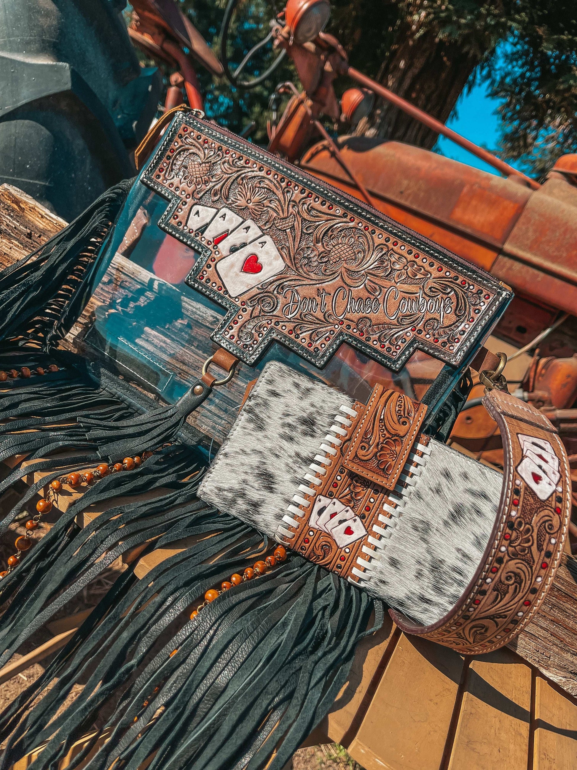 Don’t Chase Cowboys Clear Bag by Beth Marie Exclusive