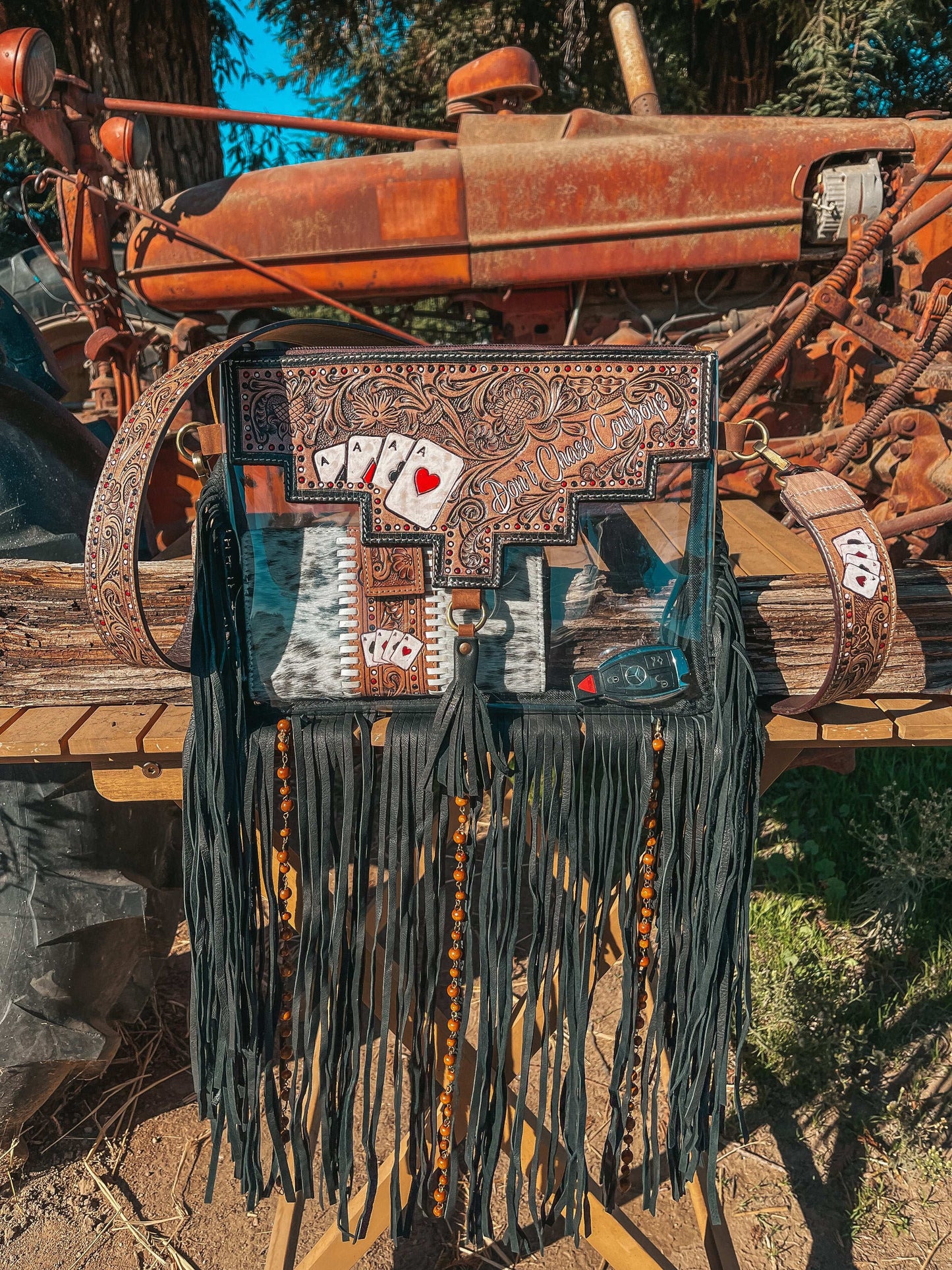 Don’t Chase Cowboys Clear Bag by Beth Marie Exclusive