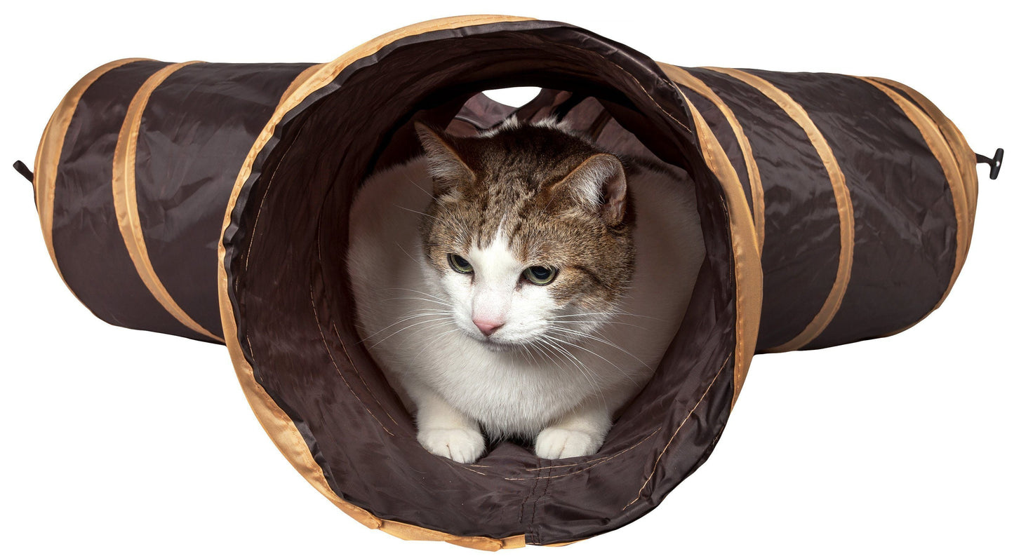 Pet Life 'Kitting-Go-Seek' Collapsible Folding Travel 3-way Kitty Cat Tunnel