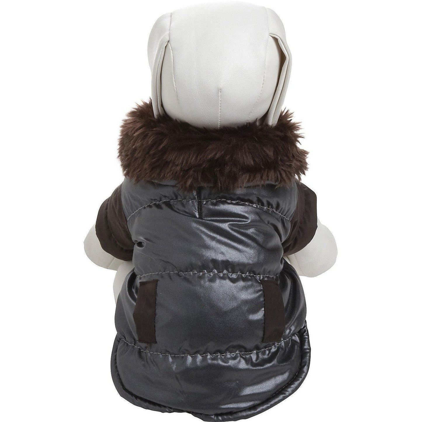 Track-Collared' Metallic Ultra Fur 3M Insulated Pet Dog Jacket