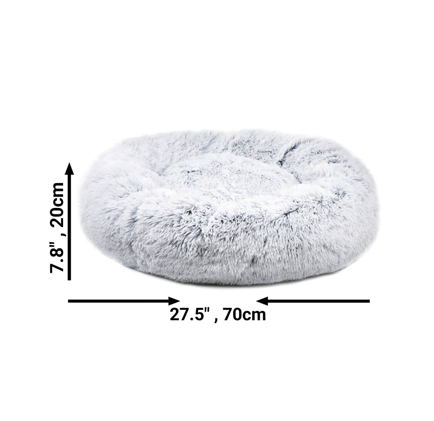 28" Ortho Plush® Pet Bed - Snowflake White Two Tone