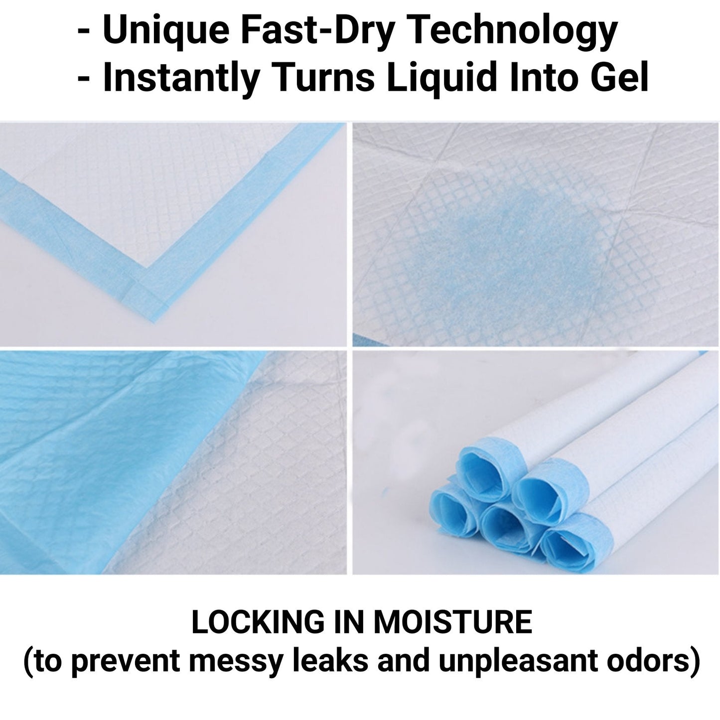 Premium Absorbent Gel Pee Pads 23"X23", 6 Layers of Lightly Scented Protection