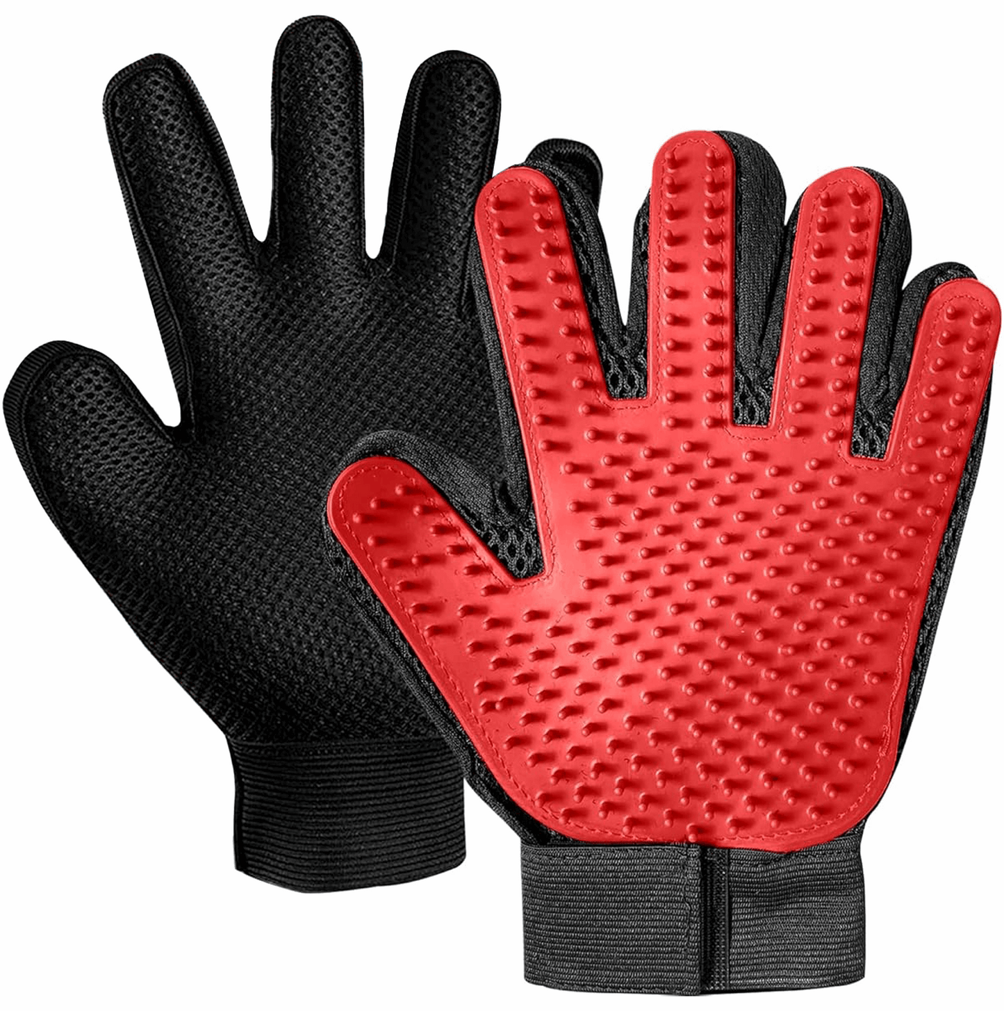 Upgrade Pet Grooming Gloves for Dogs, Cats, Rabbits & Horses with Long and Short Hair, Pets Hair Remover Mittens - 1 Pair