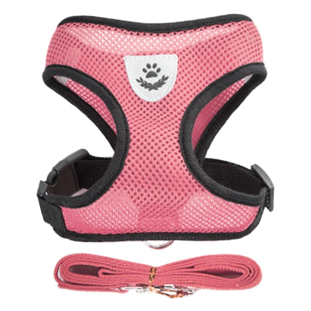 Cat Dog Harness Vest Walking Lead Adjustable Leash